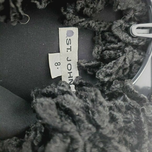 ST. JOHN Black White Soft Tweed Jacket Skirt Set 8 - Picture 8 of 10